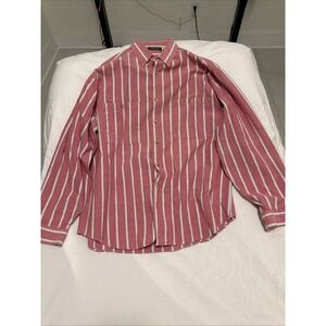 Men's large Astor one vintage button up long sleeve Salmon